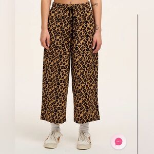 Lucy & Yak - Wide Leg Trousers in Leopard Print